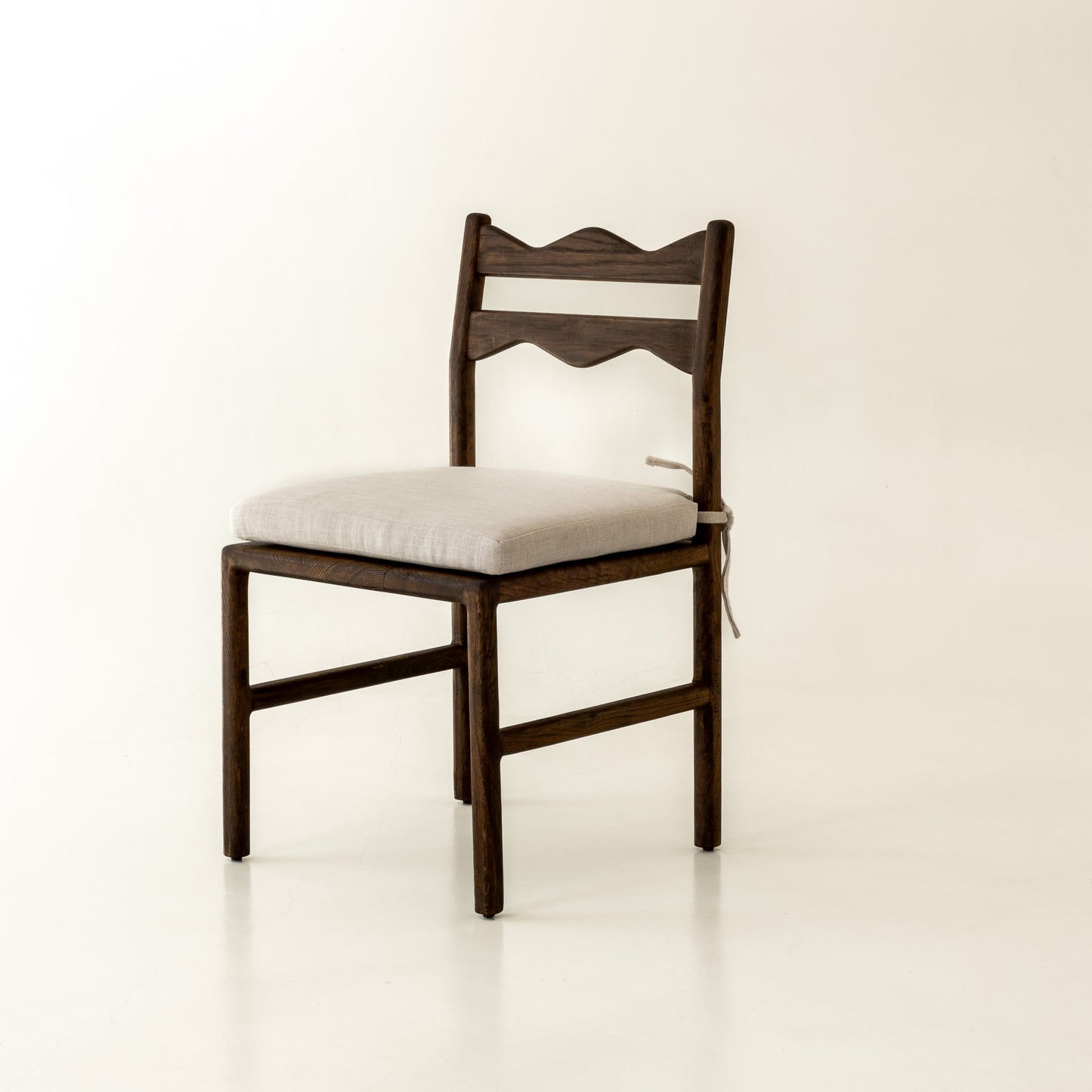 Jasper Solid Oak Counter Stool in chocolate colour way- Front Angle